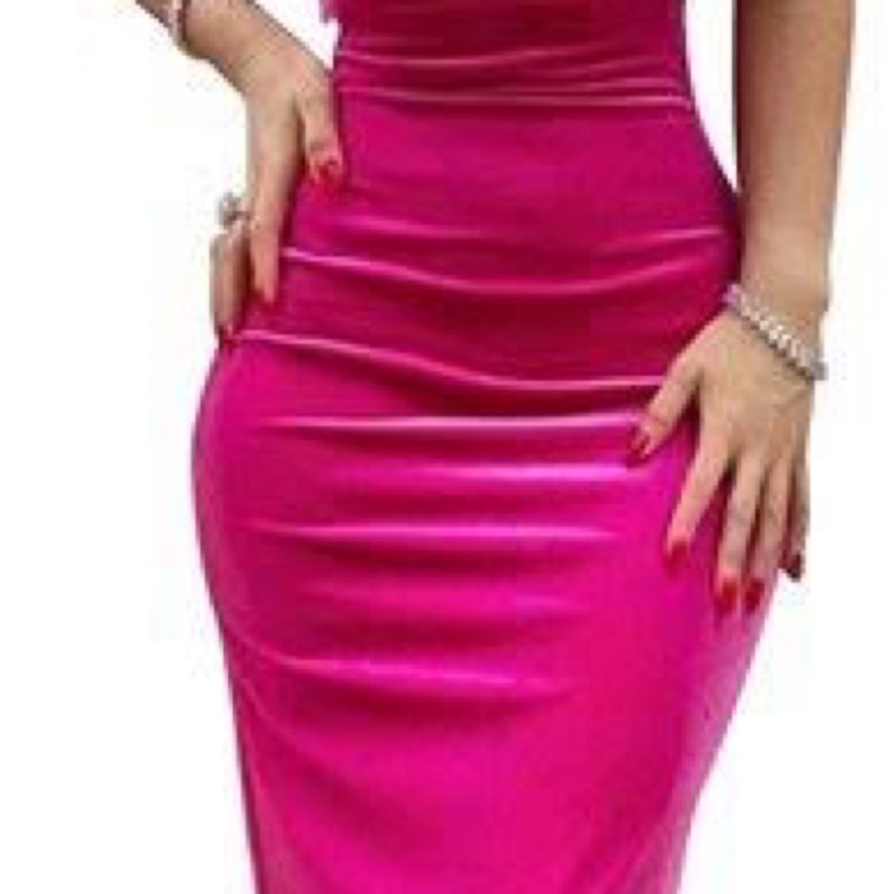 Zara Pink velvet dress - Picture 4 of 4